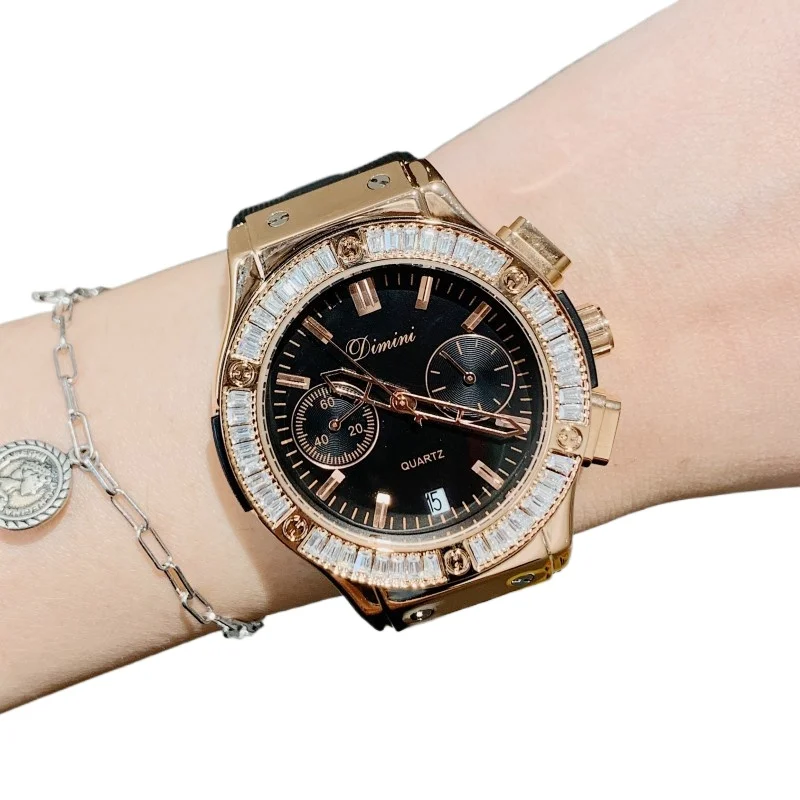 

Нейтральные часы властные с большой лентой циферблата шестиконтактные многофункциональные спортивные часы с хронографом женские