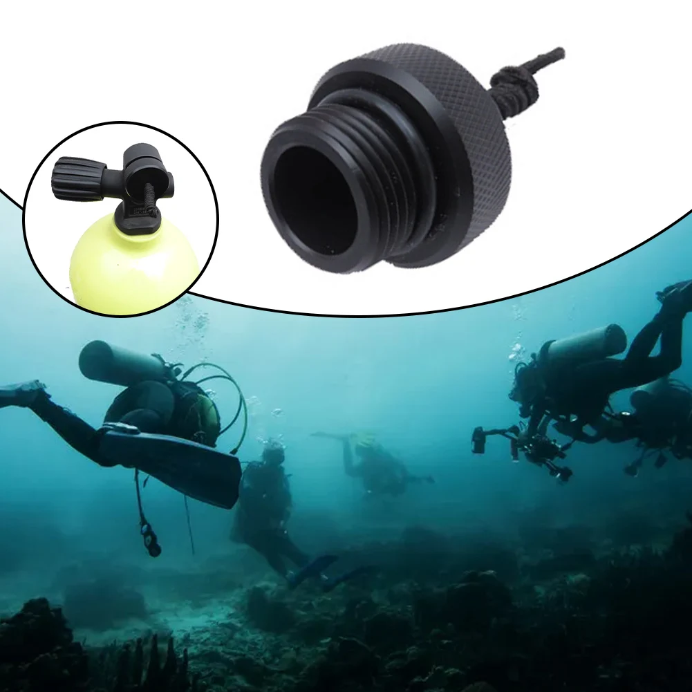 1Pc ABS Scuba Diving Dust Cap For 1st Stage DIN Regulator Vented Thread Protector For 200-300 Bar Tank Valve Black