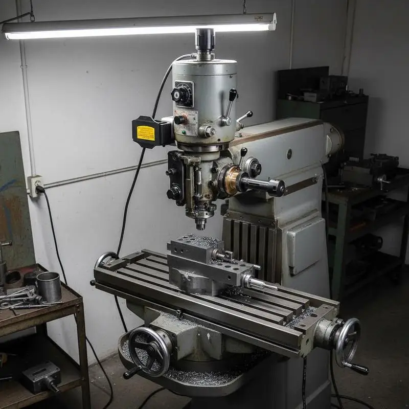 Z-Axis Vertical Mill Power Feed 120V For Bridgeport Knee Mills Manual Milling Machines Machining Workshops, 450 in-lb Torque 0-200RPM Adjustable Speed 5/8" End Shaft Diameter Motorized Table Drive System