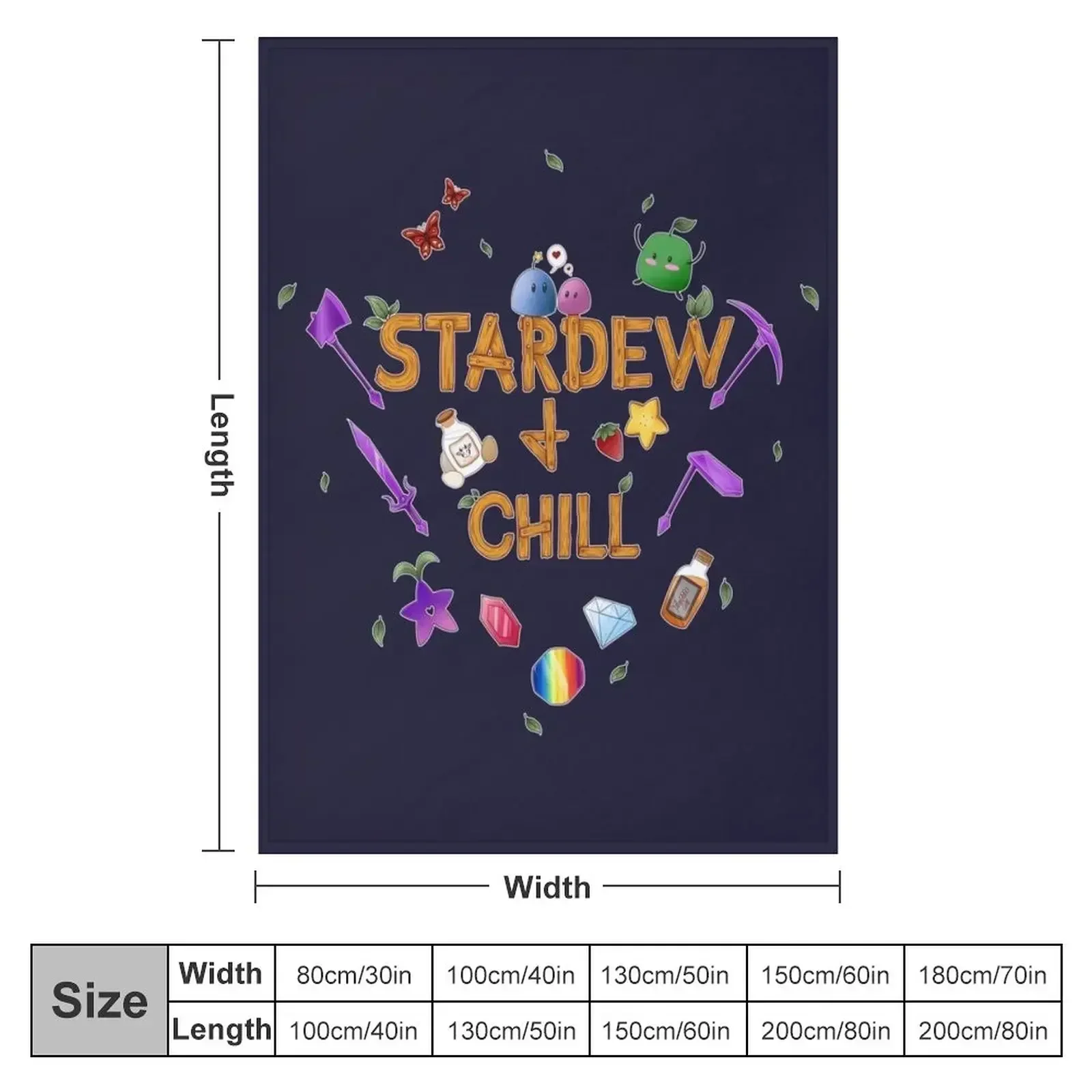 Stardew and Chill Throw Blanket couch cozy soft plush fuzzy picnic outdoor blanket