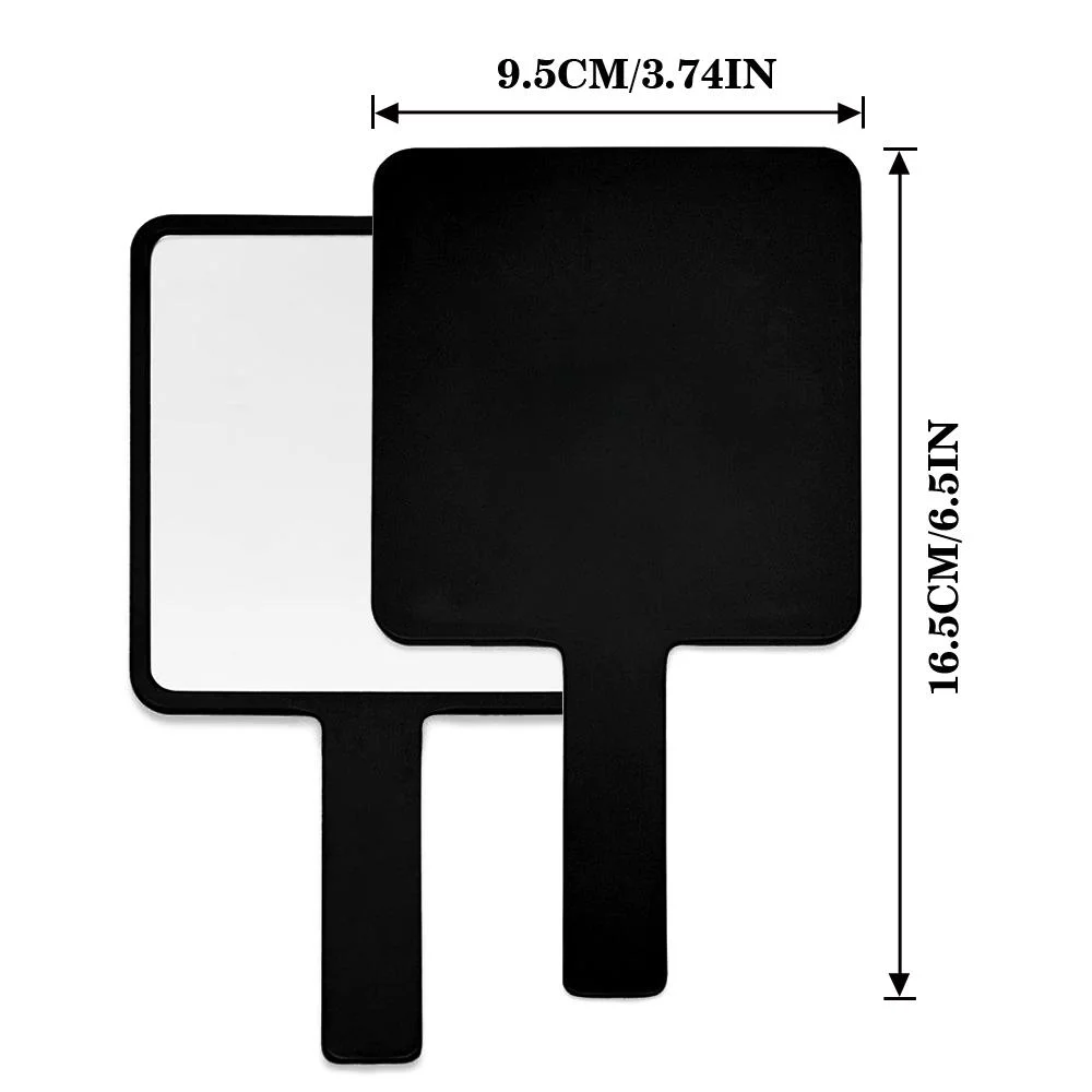 1pc Personalized Black Handheld Makeup Mirror with Custom Initial Design –Portable Glass Surface,Perfect Gift for Family,Friends - view 6