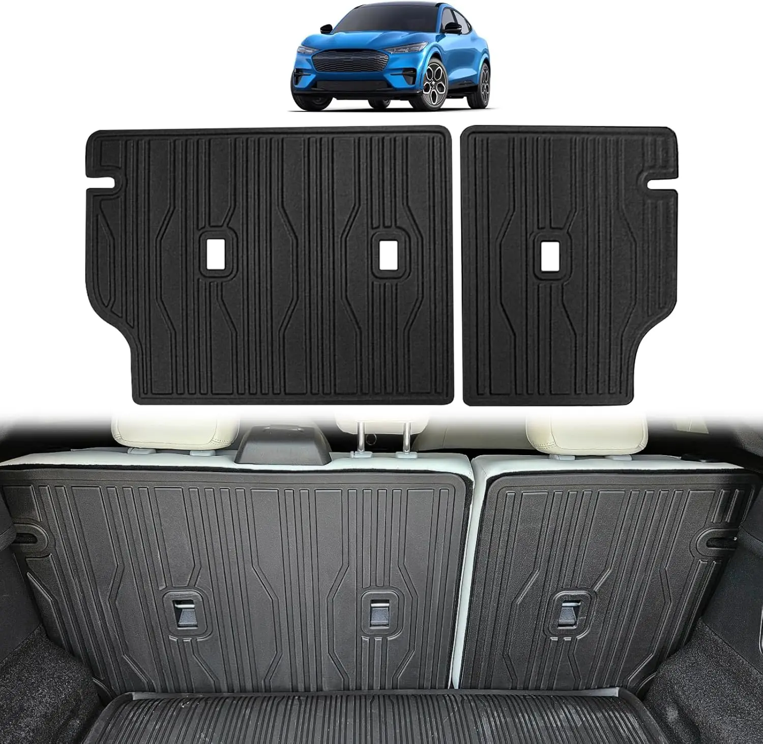 

Защитный чехол на спинку заднего сиденья для Mustang Mach-E 2021-2026, всепогодный коврик для домашних животных с 3 отверстиями