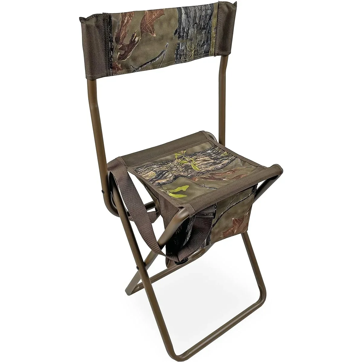 High-Back Lightweight Aluminum Wood Folding Chair XL Storage Bag 250 lbs Steel Frame Support Hunting Camping Backcountry