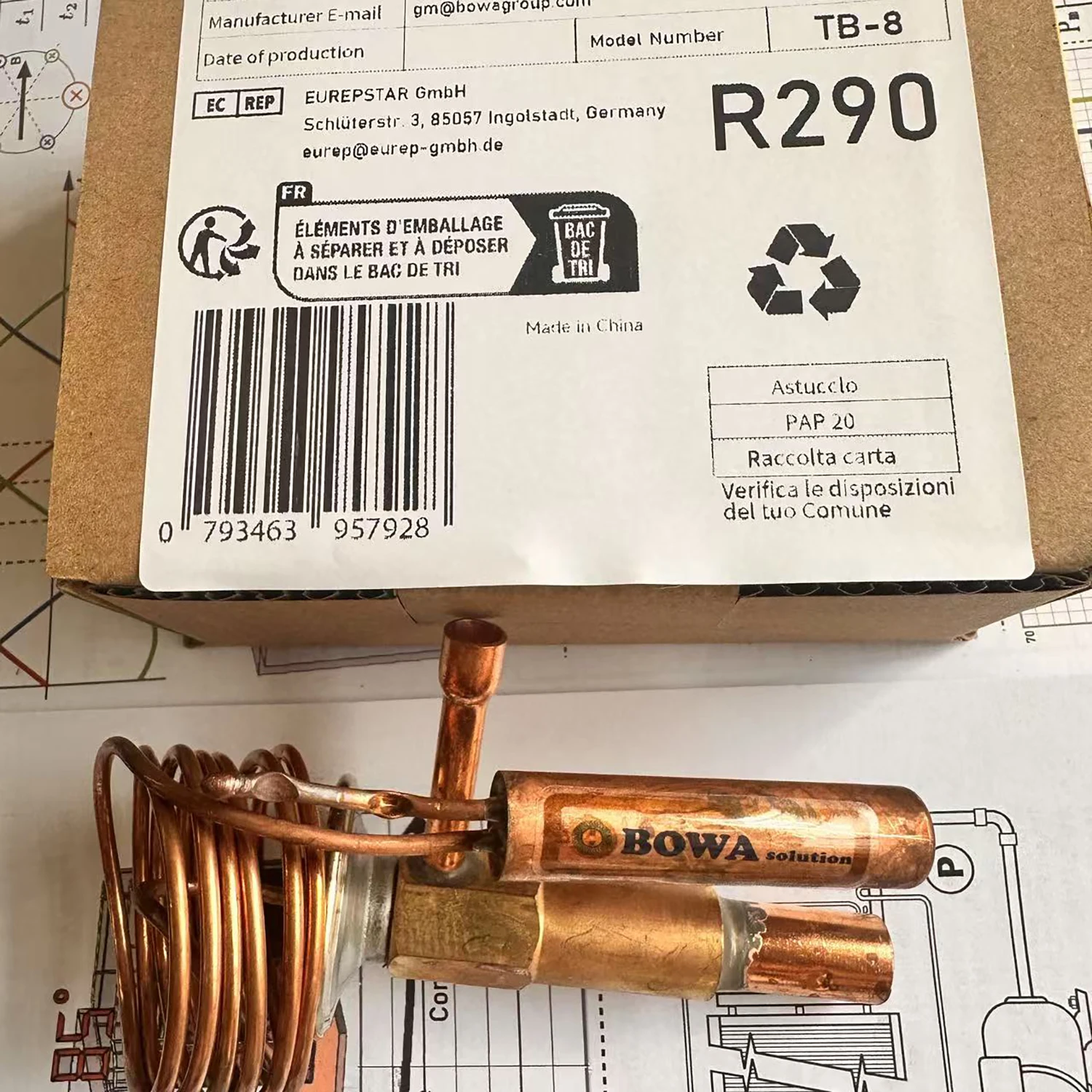 

Расширительный клапан TB-8LC 5 кВт R290 с фиксированным нагревом 3,5K используется в водонагревателе с тепловым насосом мощностью 2 л.с. или холодильными шкафами мощностью 2,5 л.с.