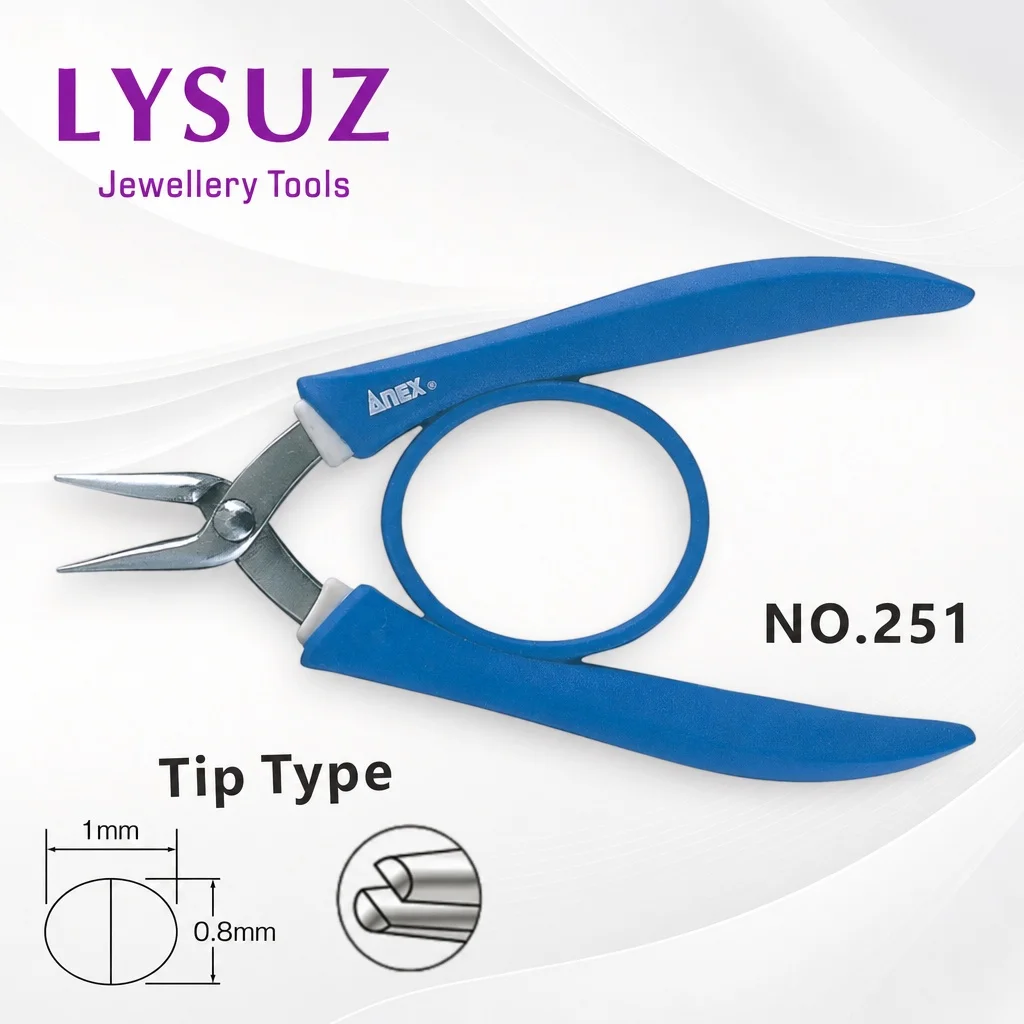 Japan ANEX Stainless Steel Pliers Rubber Grip 251 252 253 Jewelry DIY Hand Tool view 2