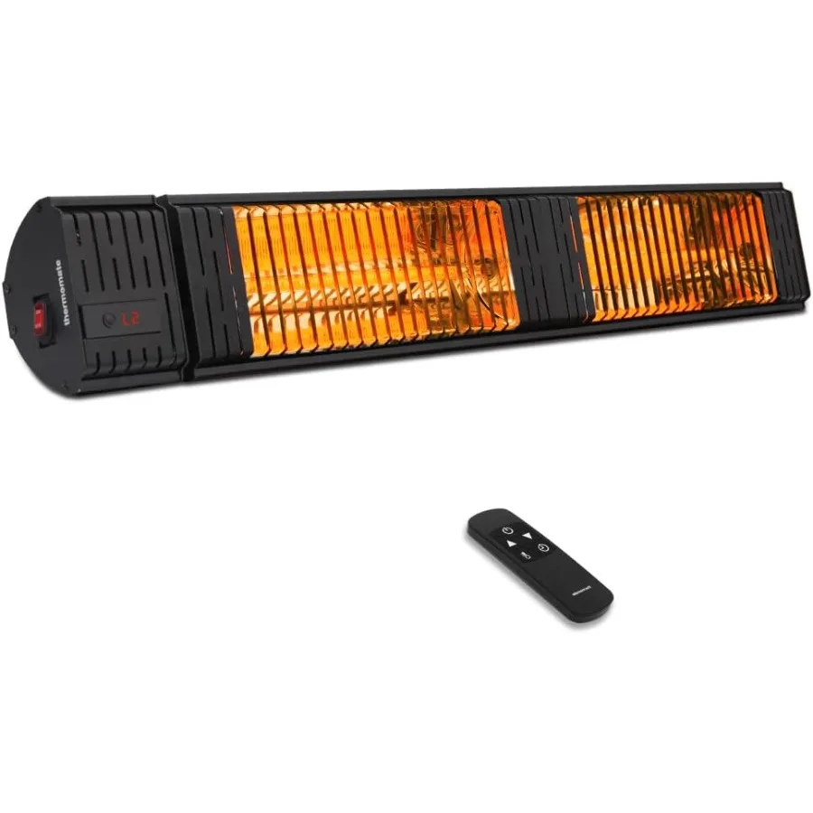 

Infrared Electric Patio Heater 3000W Carbon Fiber Heating for Outdoor/Indoor Porch Deck Garage with Remote 24 Hours Timer Hard