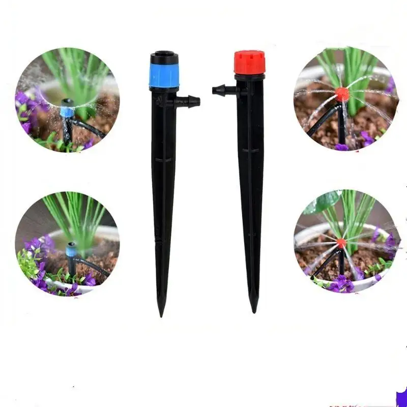 360° Adjustable Micro Sprinkler Nozzles 30Pcs Leakproof 4/7mm Hose Adapter for Lawn Garden Watering