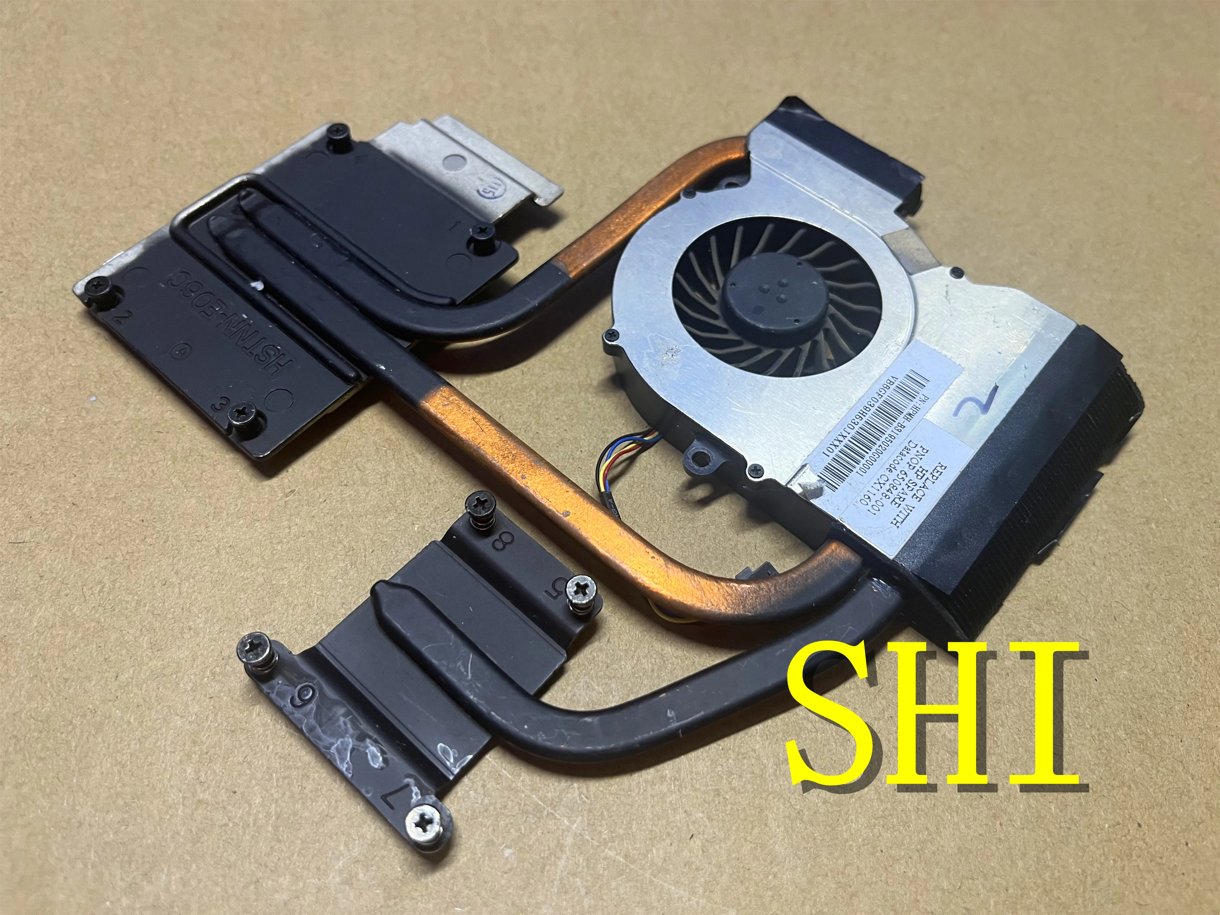 650848-001 Used For HP DV6-6000 DV7-6000 640903-001 CPU Cooling Radiator Heatsink & Fan 100% Test ok