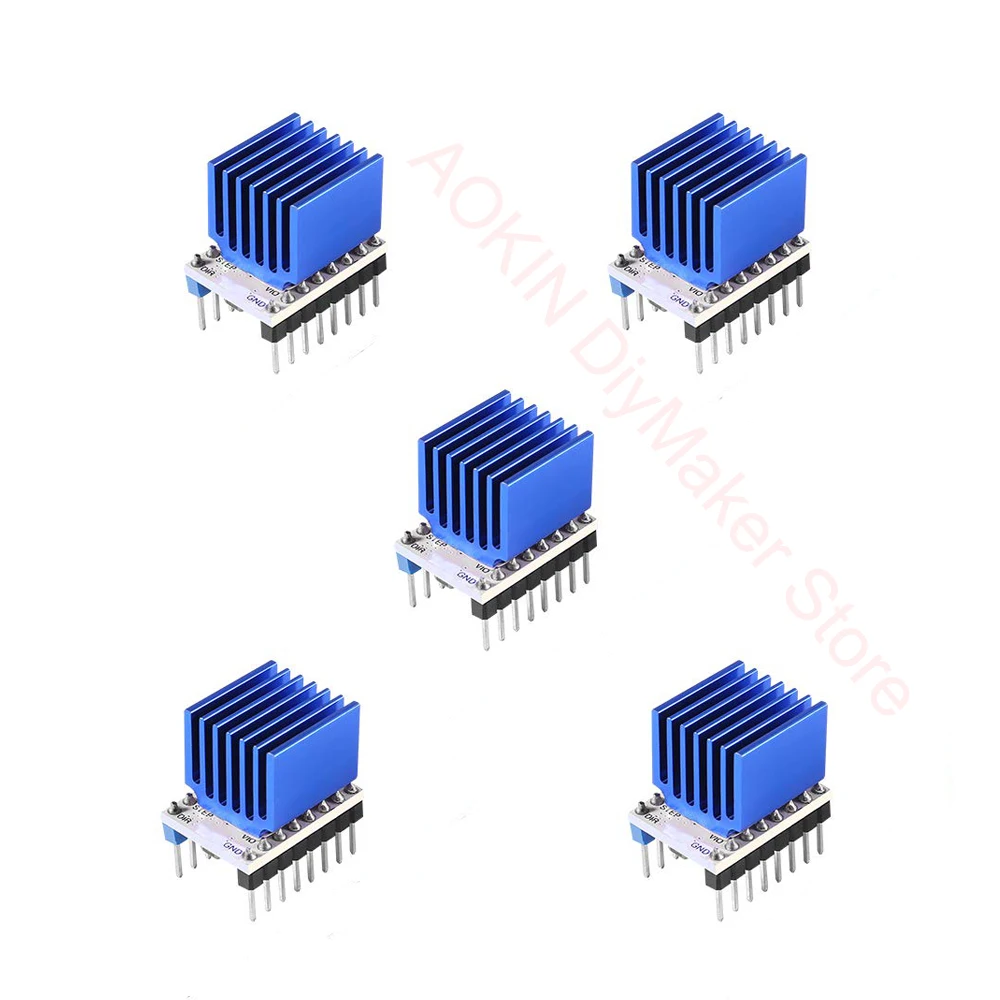 5pcs TMC2209 V3.0 Stepper Motor Driver for 3D Printer with heatsink Microsteps Current 2.8A Peak for Reprap Ramps1.4 MKS Gen