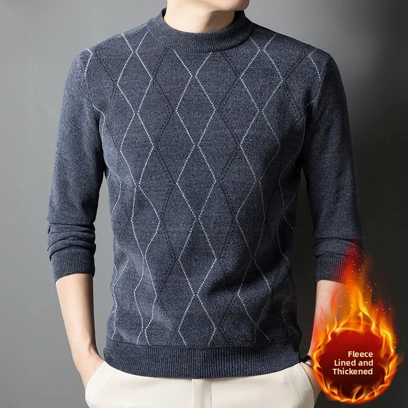 

Pierre Cardin Men's Fce Lined Thiened f High Collar Sweatirt Warm Base Layer irt Casual Knitted Winter Faion