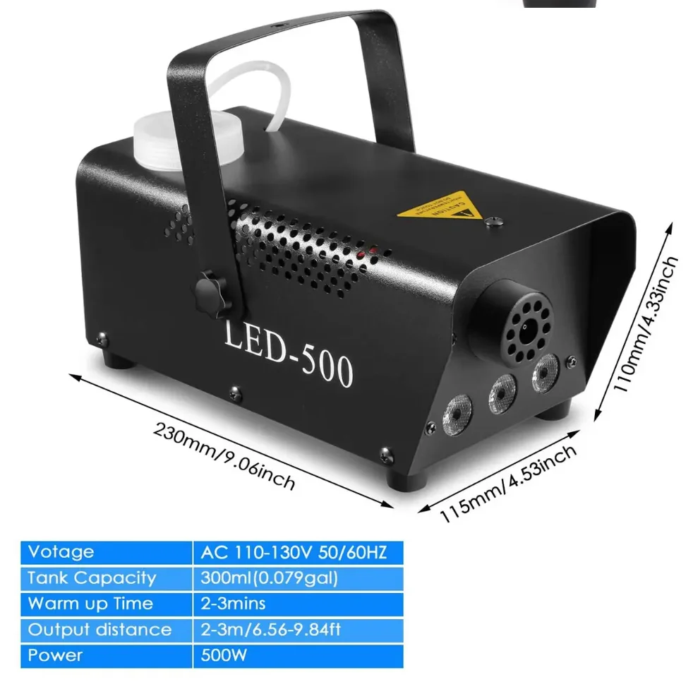 500 W 12 Kleur Lichten Rookmachine 3 LED Afstandsbediening Rookmachine Speciaal Effect Podiumapparatuur voor DJ Disco Party Instelling