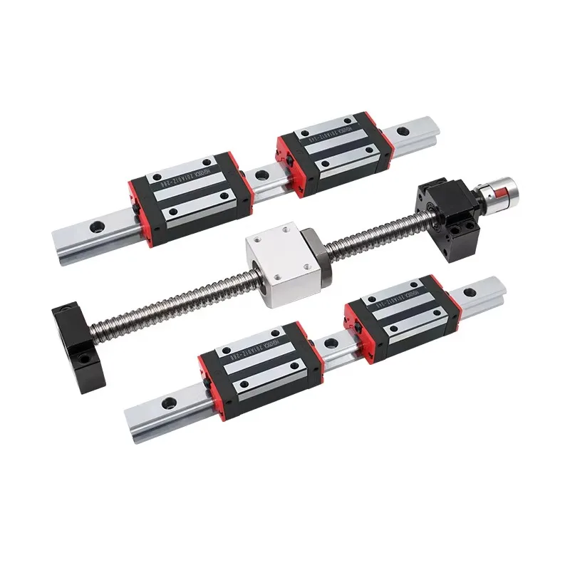20 مللي متر HGH20-400/1500/2500 مللي متر مجموعة راي الخطية + SFU1605-450/1550/2550 الكرة المسمار + 1605 NUT HOSING + hgh20ca + bkbf12 + مقرنة لمجموعة التصنيع باستخدام الحاسب الآلي