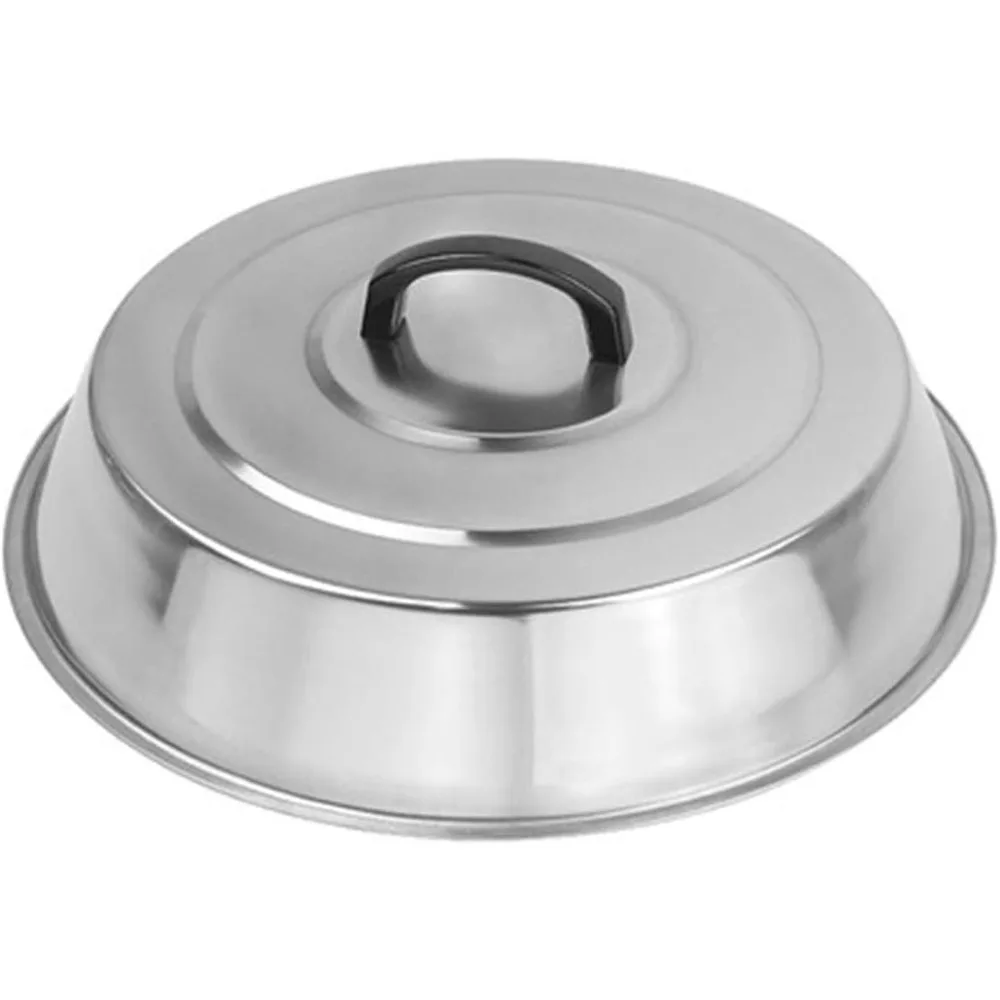 

Griddle Accessories 12 Inch Round Stainless Steel Basting Griddle Cover - Cheese Melting Dome and Steaming Cover Wok Lids, Best for Use in Flat Top Griddle Grill Cooking Indoor or Outdoor
