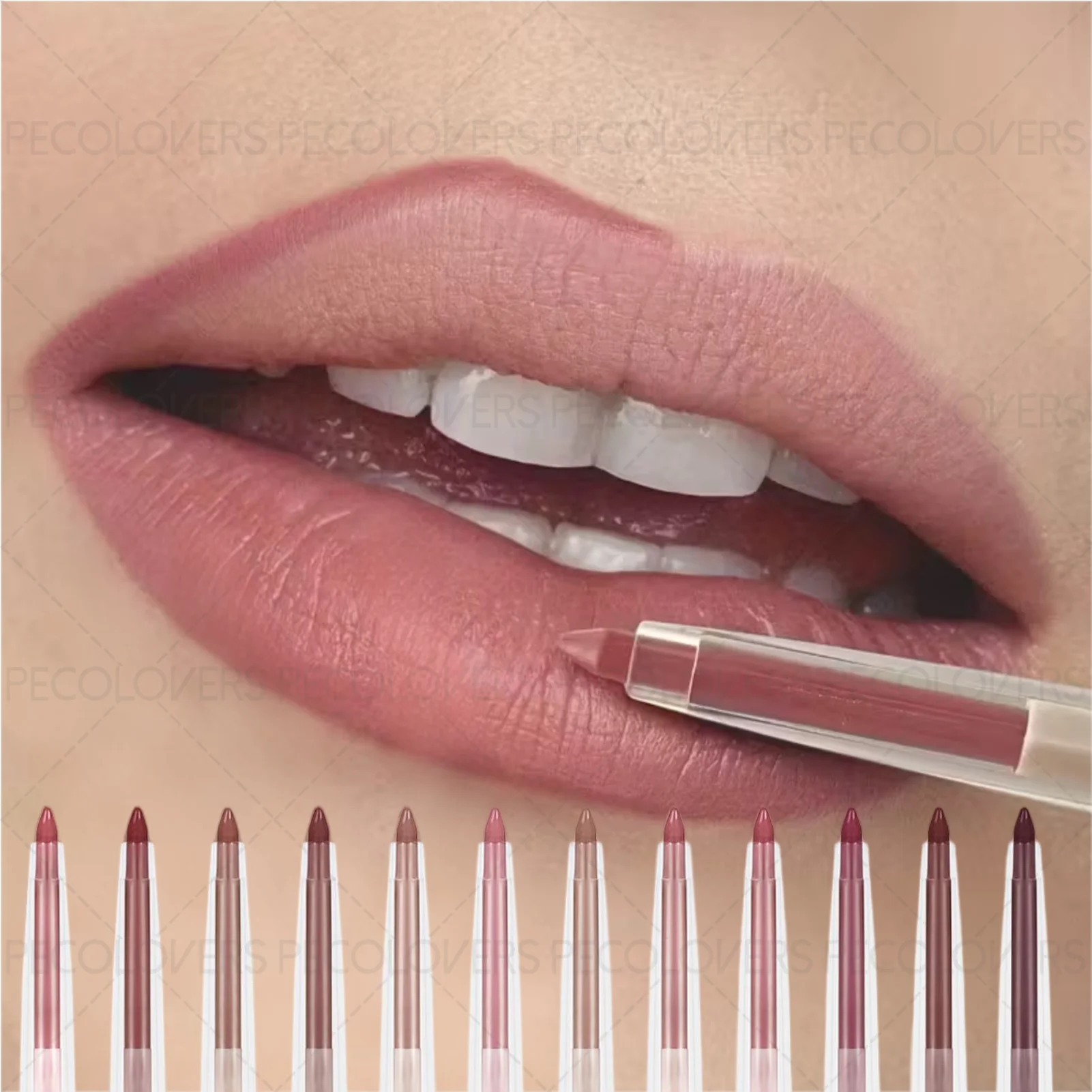 1PC Nude Matte Lipstick - High-Color-Rendering, Waterproof Long-Lasting, Lip Glaze & Liner