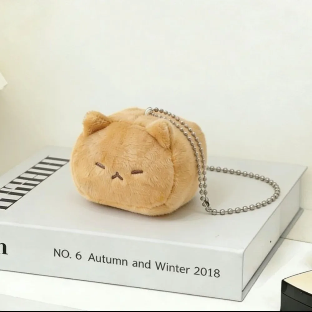 Chaveiro de Pelúcia Macio e Fofo de Gato, Design de Desenho Animado Kawaii, Pingente de Gatinho de Pelúcia, Corrente de Contas, Mini Chaveiro de Pelúcia, Presente de Aniversário