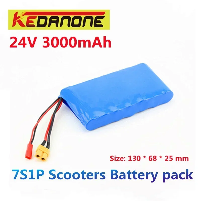 

Scooters Battery 24V 7S1P 3000mAh Lithium-ion Battery Pack for Small Electric Unicycles Scooters Toys Built-in 18650 battery