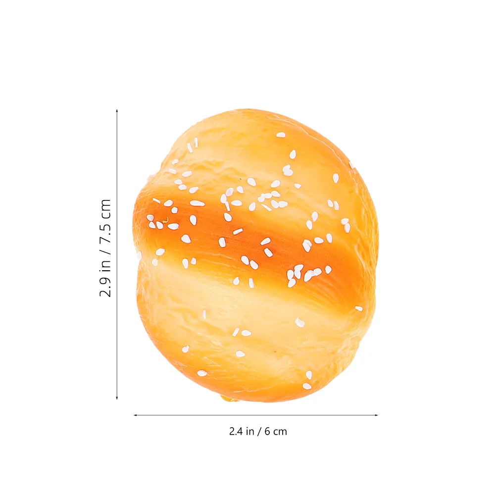 3 pezzi di simulazione di pane decorazione di cibo finto negozio di cottura ornamento giocattolo lento giocattolo educativo accessori per bambini