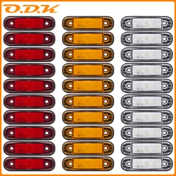 10PCS Side Marker Tail Light 4 LED 12-24V Waterproof Car Accessories Led Marker Lamp Trailer Light Rear Side Lamp Truck Lights