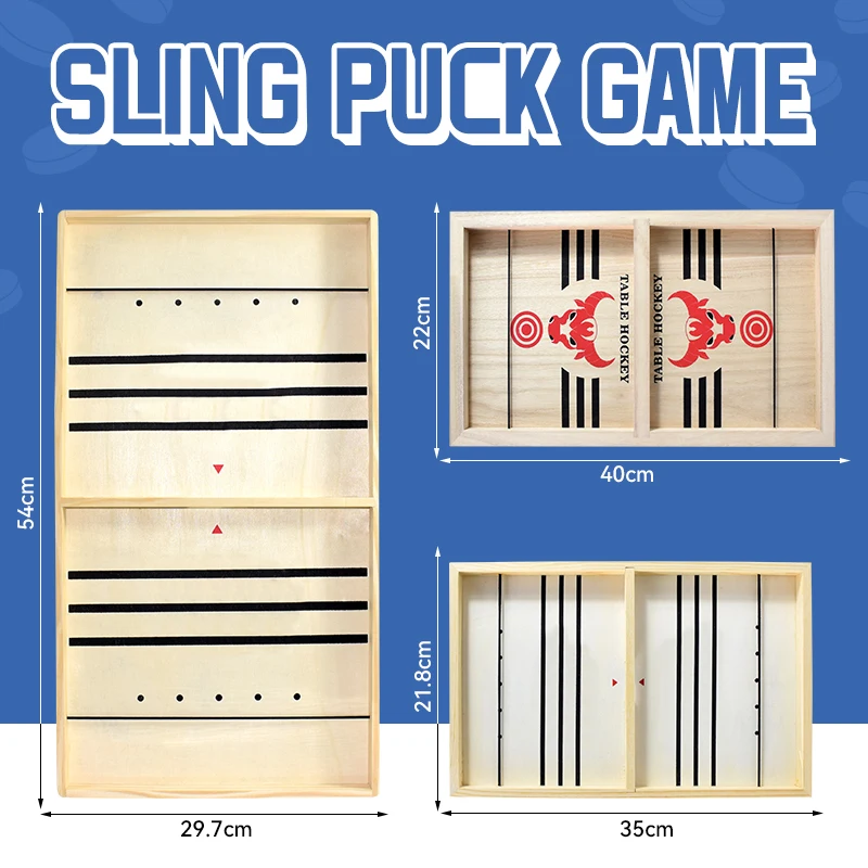 Fast Sling Puck Game Paced Wooden Table Hockey Winner Games Interactive Chess Toys For Adult Children Desktop Battle Board Game