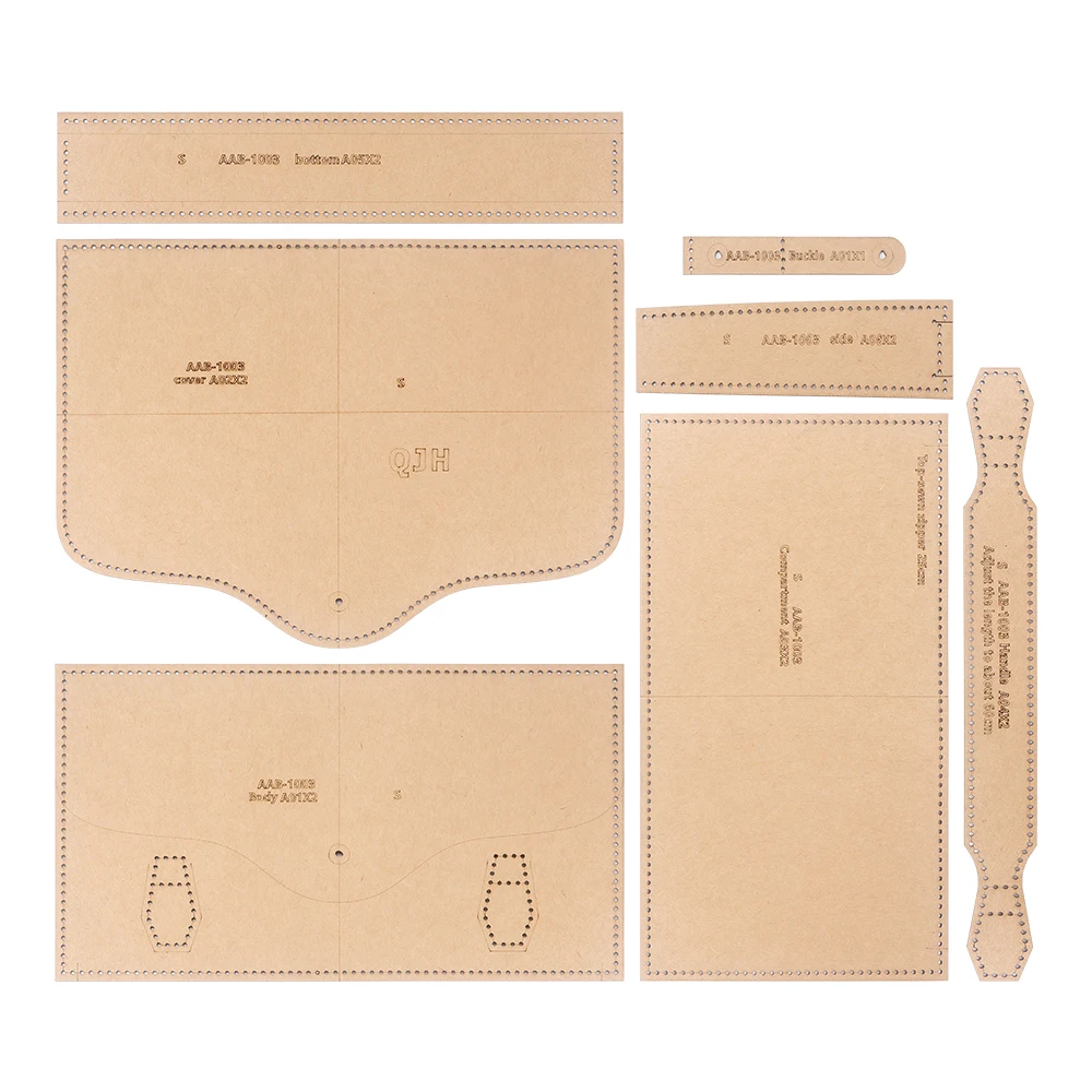 1set DIY Sewing Paper Template, Kraft Paper with Perforated Paper Drawing Mold, Used for Handmade Fashion Handbag/Crossbody Bag - view 2