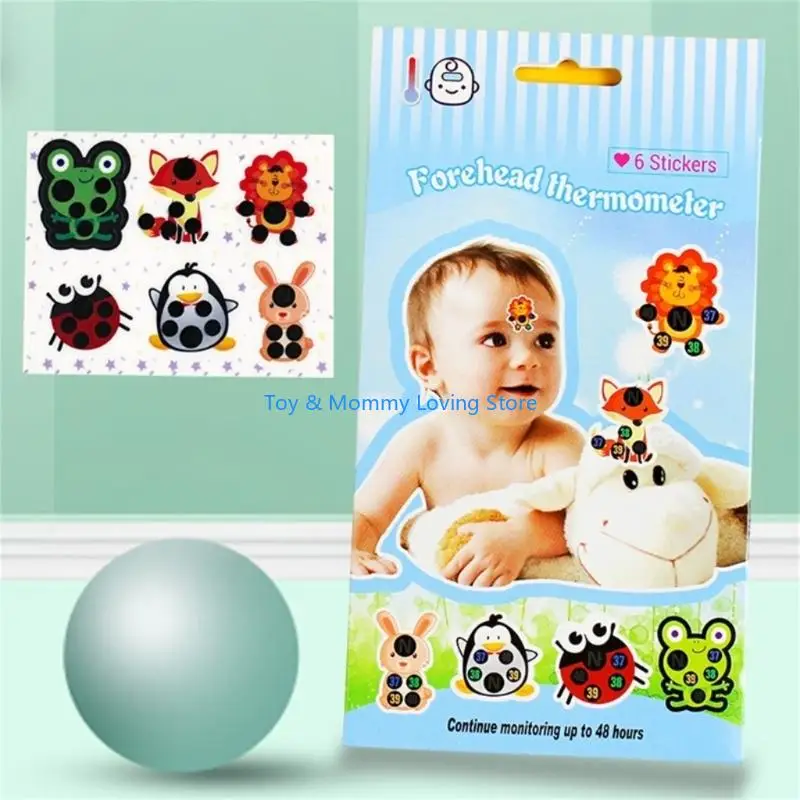 

Y1QF Forehead Stick-On Fever Kids Fast Temperature Fever Patch Continuously Fever Temperature Monitoring Stickers