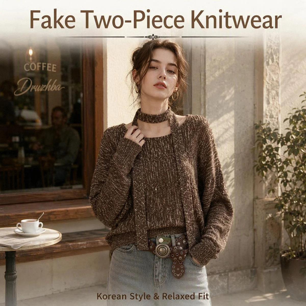 2026 New Women Sparkle Sequin Hollow Knitted Top Long Sleeve Halter Neck Tie Strap Pullover Casual Elegant Slim Fit Sweater Blou