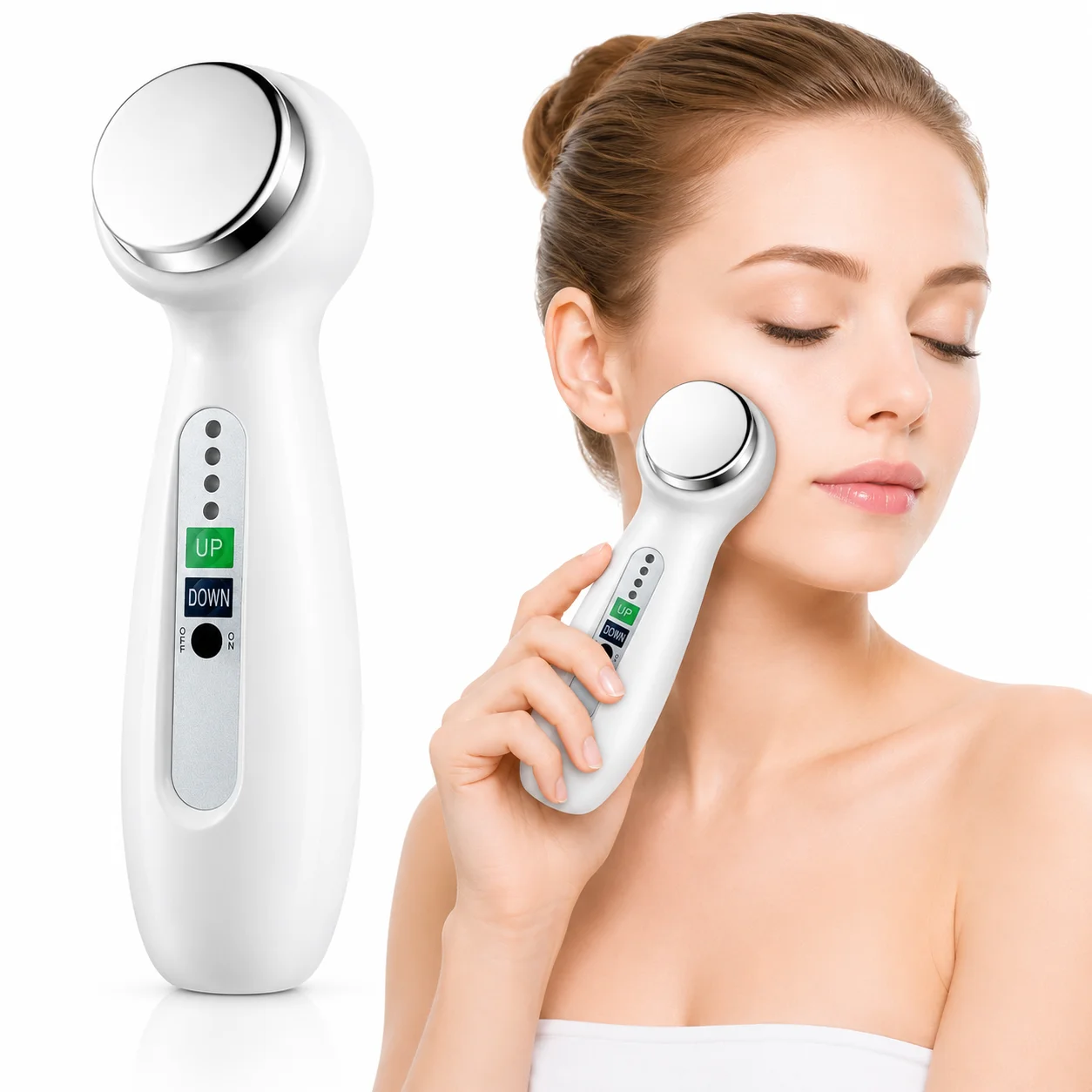 1Mhz Facial Body Skin Care Cleaner Massager Massage Clean Face Beauty Ultrasonic Health Equipment 110-240V