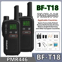 BAOFENG BF-T18 PMR446 Walkie Talkie Type-C Charge European 446MHz 16 Channels Long Range Upgraded BF-T20 Mini Two Way Ham Radios