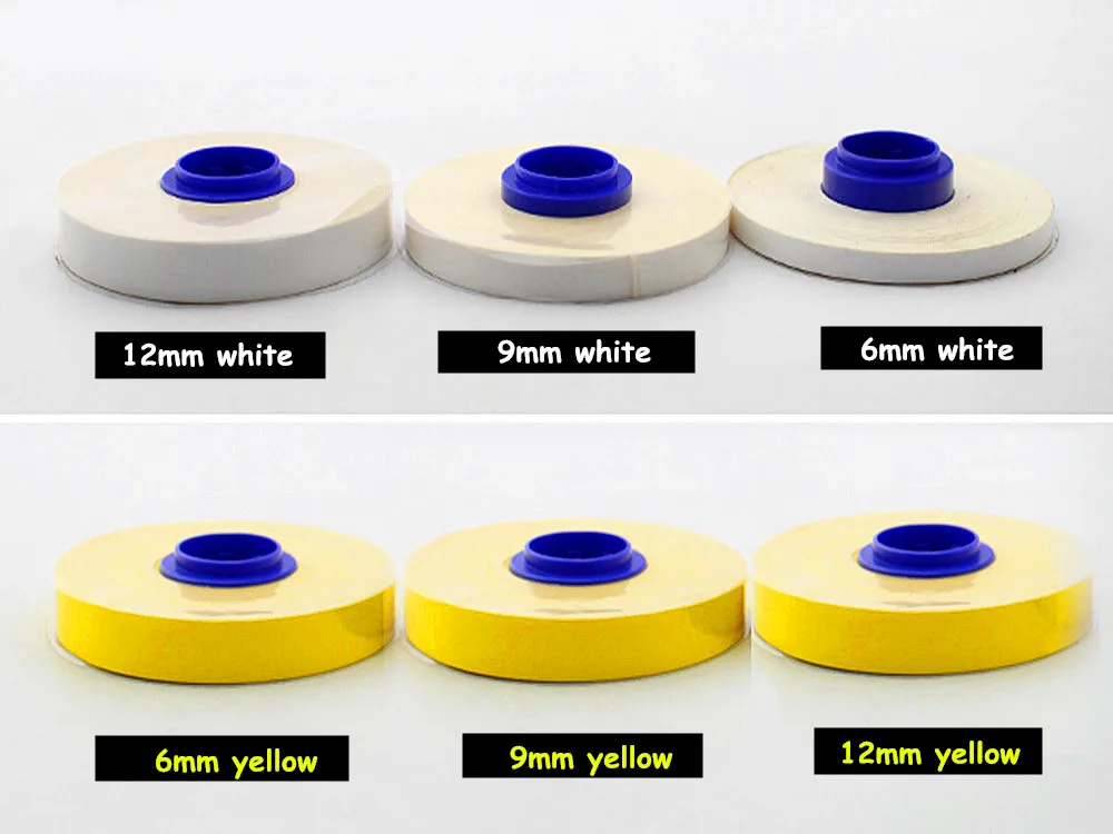 mk2500 ink typewriter marker label 6mmx30m white yellow tape label core for Cabel ID Printer mk2100,mk1100,m-1pro 11c,m-11,mk110