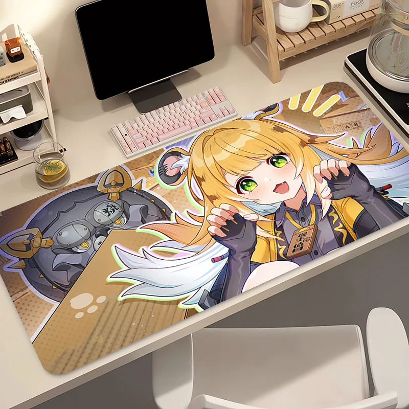 لوحة المفاتيح Zenless Zone Zero Ju Fufu ماوس الوسادة Kawaii أنيمي فتاة حصيرة مكتبية ألعاب الكمبيوتر ZZZ ماوس مكتب السجاد المنزل الجدول الوسادة #4