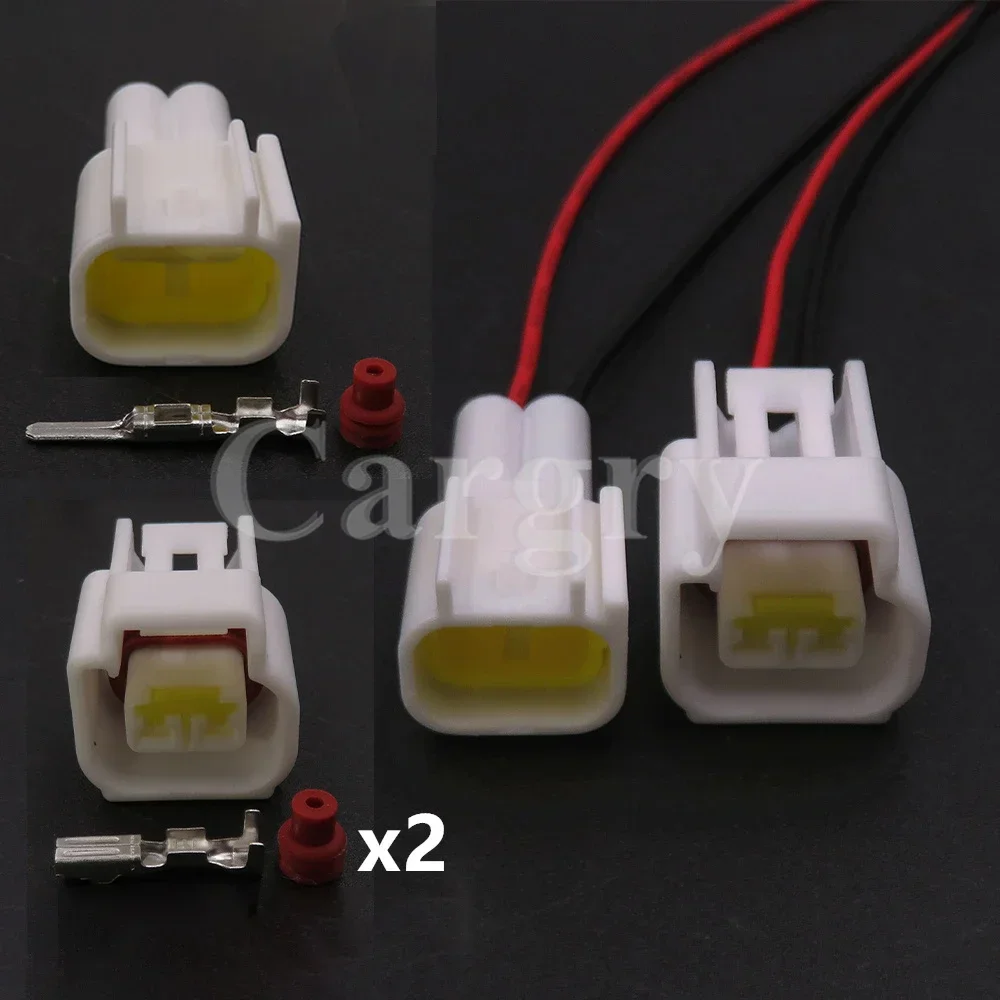 1 Set 2P FW-C-2F-B FW-C-2M-B AC Assembly Automotive High Voltage Ignition Coil Wiring Socket For Ford Car Male Female Connector