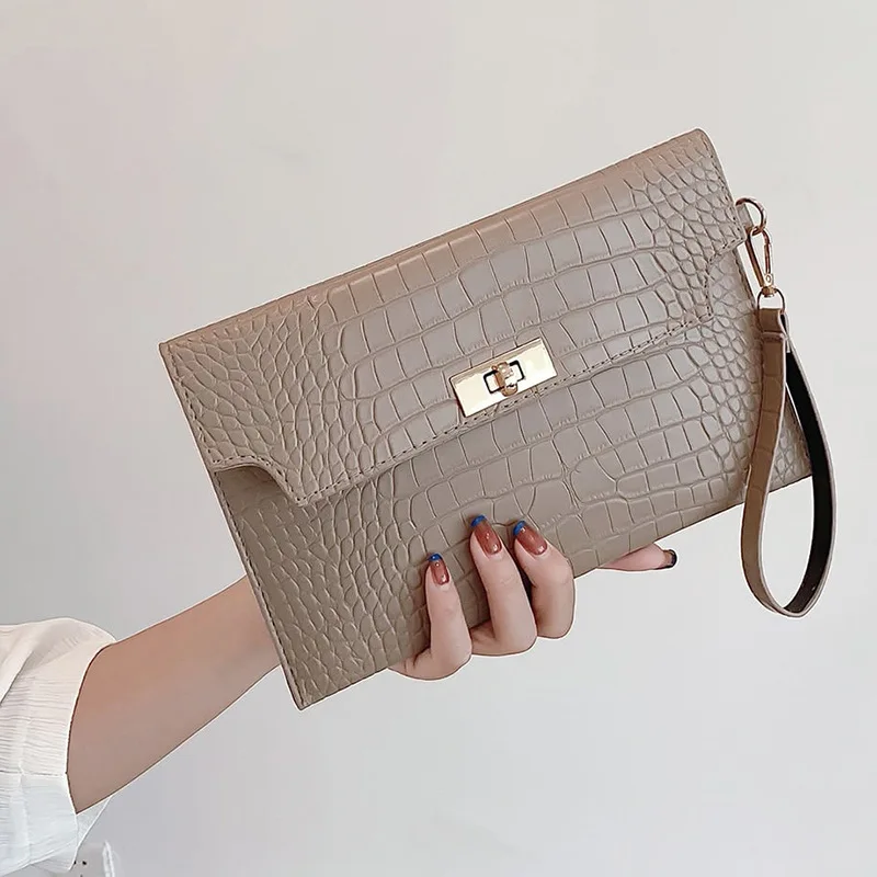 Fashion Women Stone Pattern Handbag And Purse PU Leather Wedding Party Evening Bag Lady Wristlet Clutch Bag Female Envelope Bag