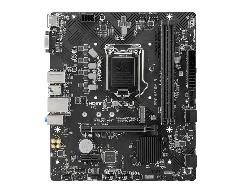 Imagem -02 - Msi-placa-mãe Intel H470 Pro H510m-b Lga 1200 Suporta 10900f 10700 10400f 10100 G6500 10500 Cpu M.2 Ddr4 64gb