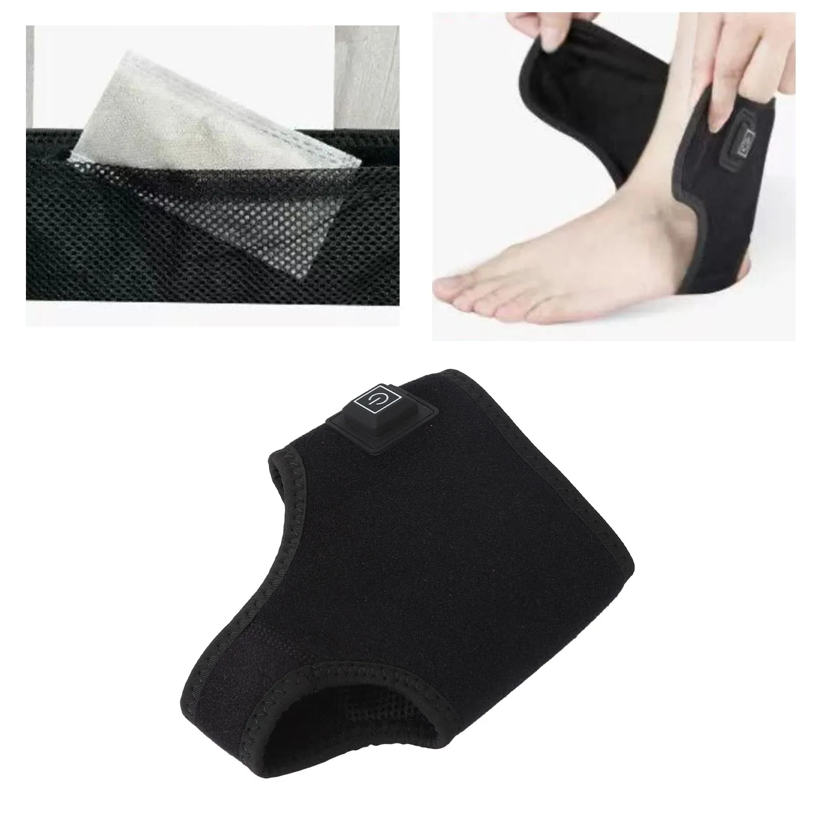 Electric Heating Ankle Brace Adjustable Ankle Support Protection Sleeve for Men and Women DC 5V 2A  Pain Relief  Foot Brace