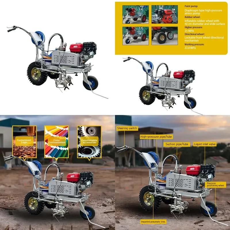 Cold Spray Road Marking Machine for Evenly Marking Parking Spaces and Roads