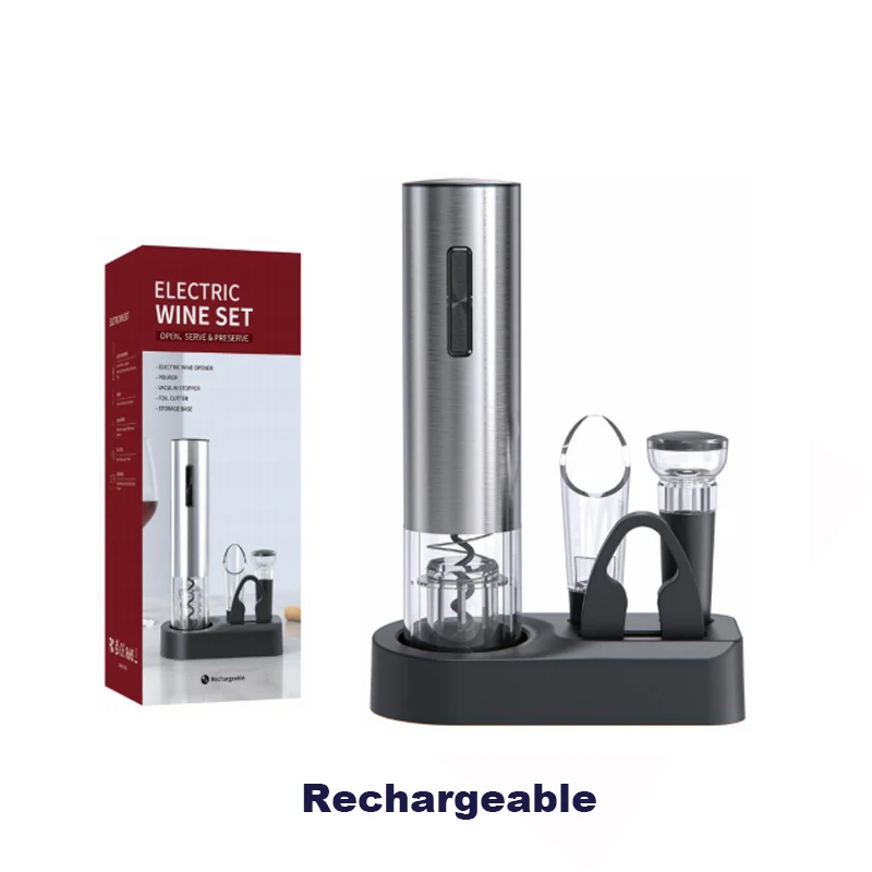 

Electric Wine Opener Set Household Fully Automatic Corkscrew Wine Bottle Opener with Decanter Wine Tool Kit for Easy Drinking