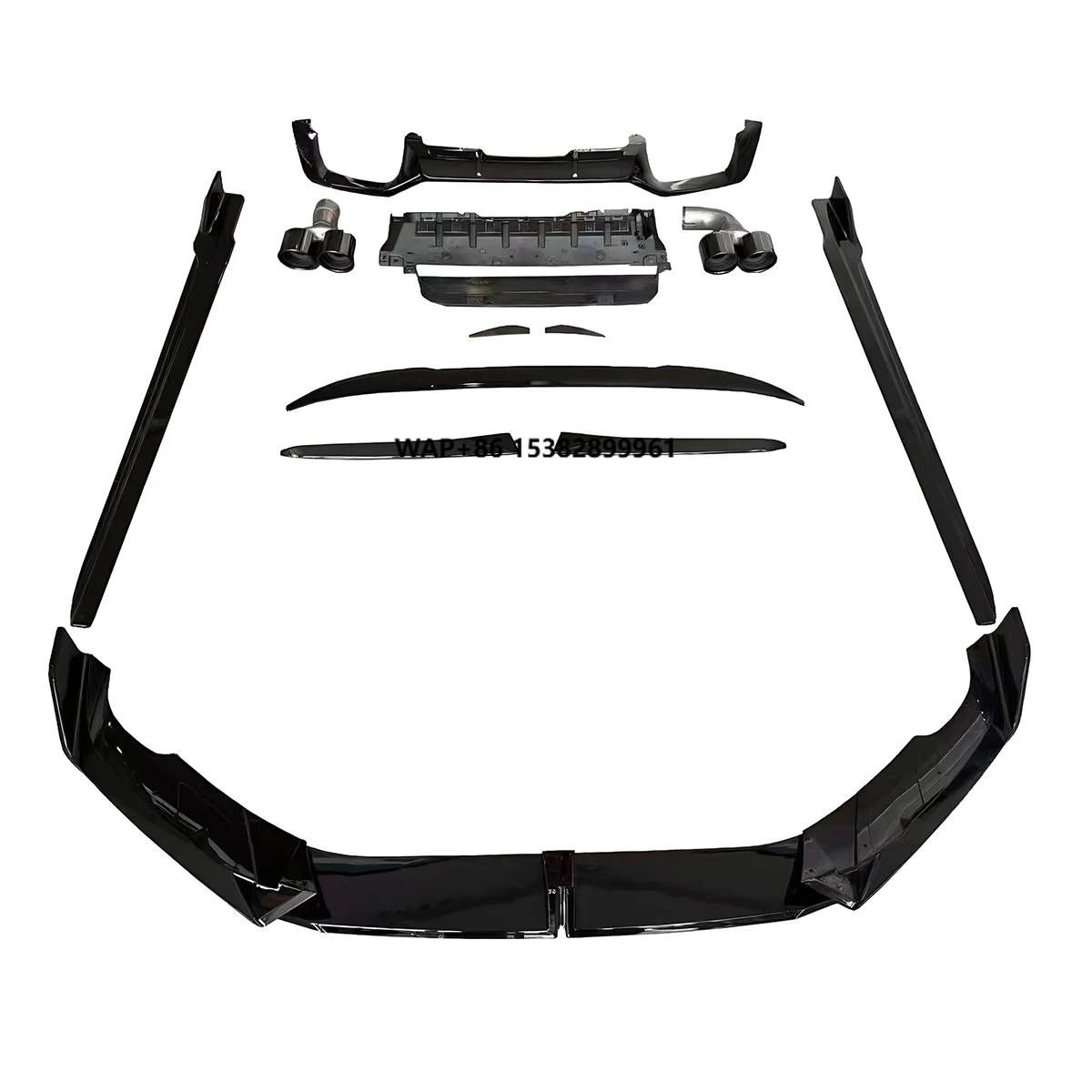 Body Parts Black Knight Style Gloss Black Aero Kit Front Lip Side Skirt Rear Diffuser for  G01 LCI X4 2021-2024