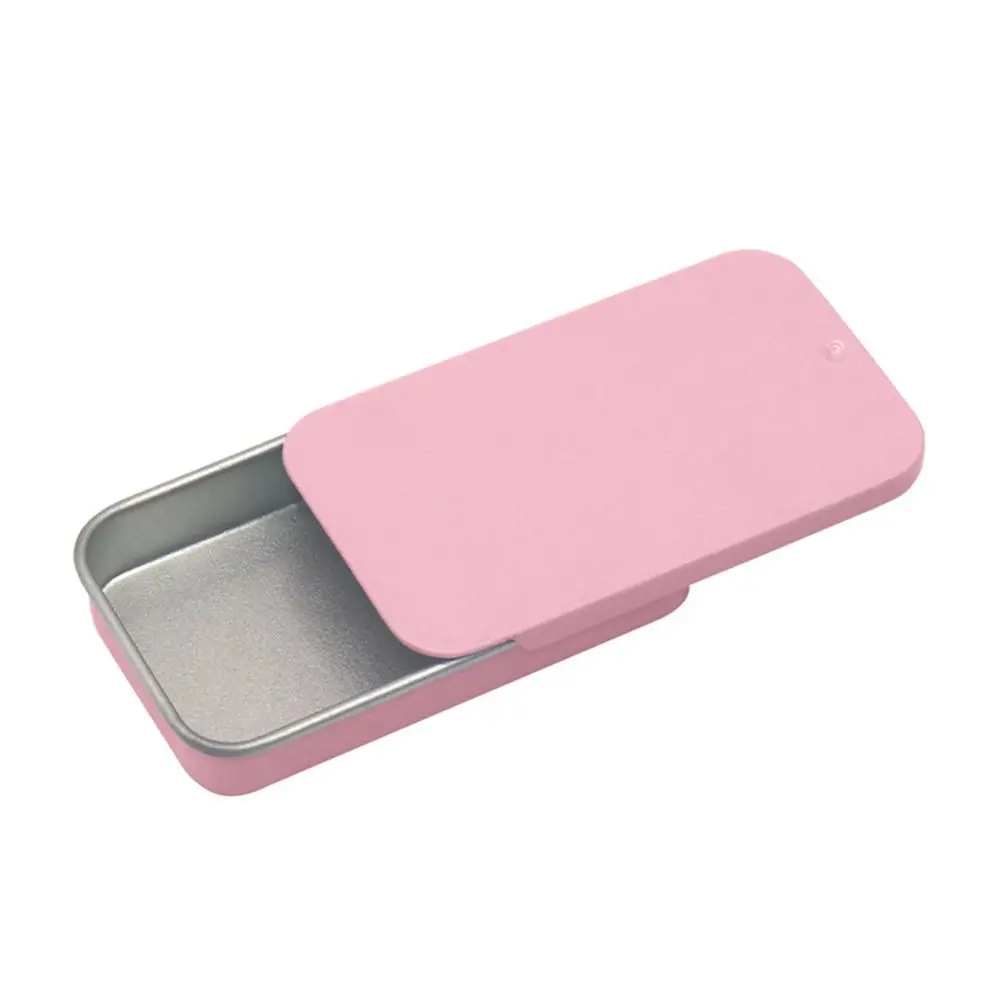 Rectangular Sliding Cover Push Pull Tin Box Candy Pill Aromatherapy Solid Ointment Drawer Type Small Iron Box Bird Training Tool