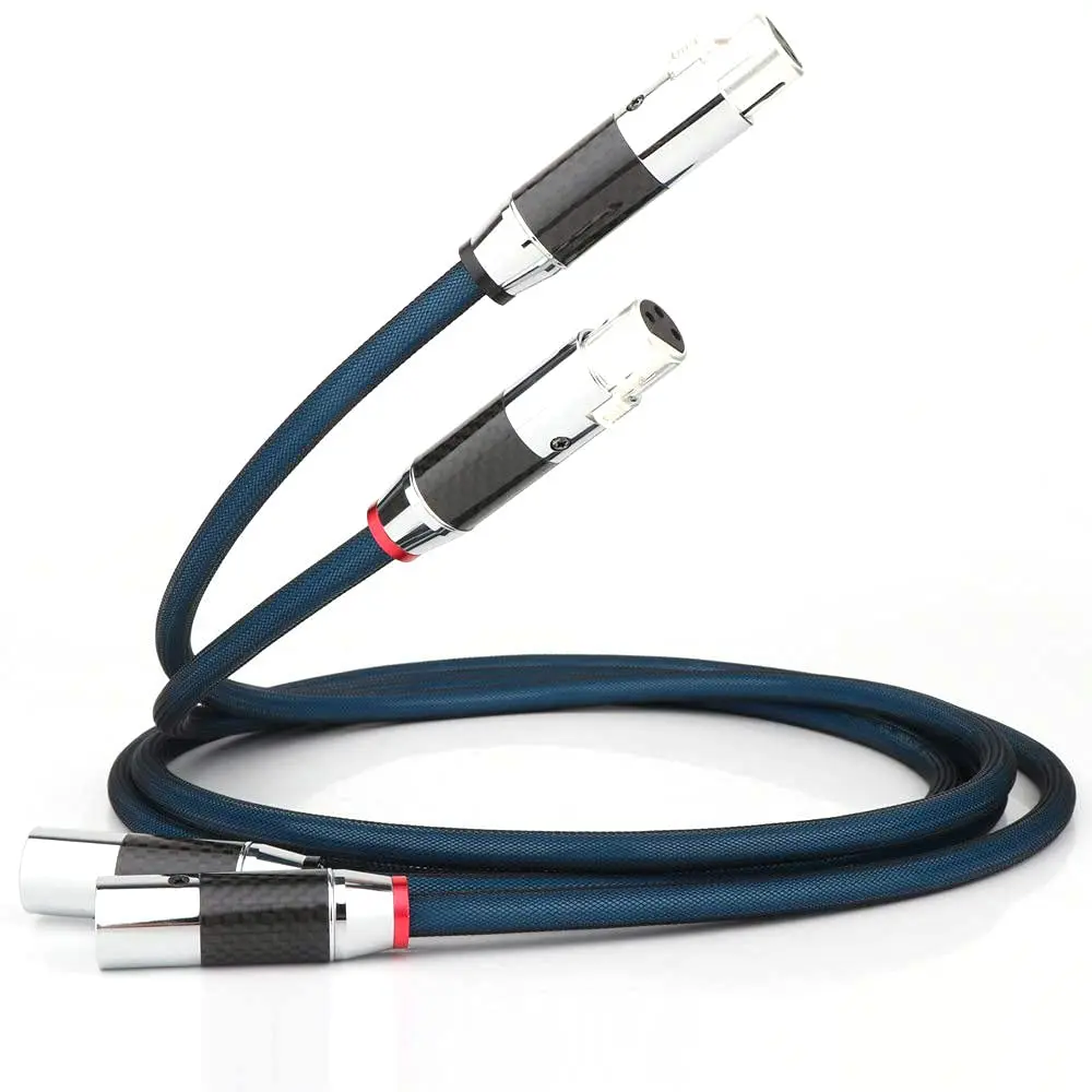Cable de interconexión XLR de alta pureza, Latón chapado en plata de alta gama, 3 pines, XLR 2 macho a 2 hembra, líneas equilibradas de Audio/video, X405 pares