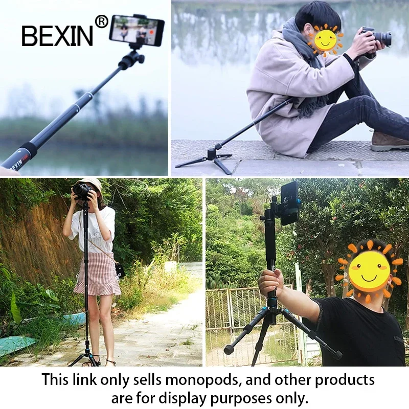 BEXIN Travel Portable Flexible Lightweight Mini Pocket Dslr Camera Mount stand holder Monopod For canon Nikon Sony Camera phone