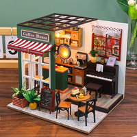 Wooden Mini Doll House 3D Puzzle Assembly Building Model Small Room Toys Home Bedroom Decoration Toys Home With Furniture Gifts