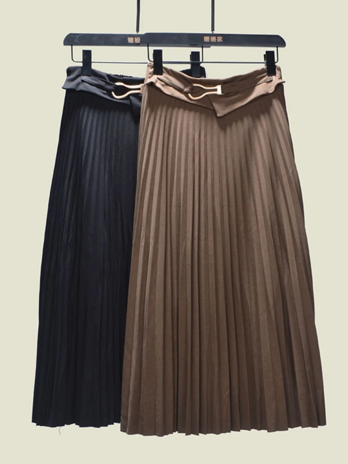 

Женская юбка-миди Ele Lady's с высокой талией, А-силуэта, плиссированная, приталенная, длиной ниже колена, для весны и осени, класса люкс