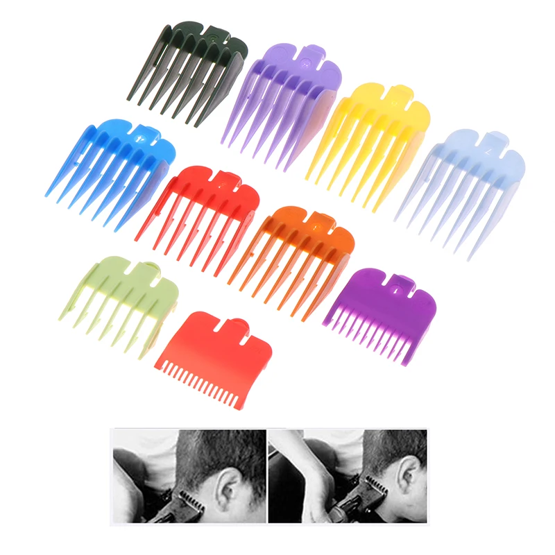 2/3/8/10Pcs Hair Clipper Limit Comb Guide Limit Comb Trimmer Guards Attachment 3-25mm Universal Colorful