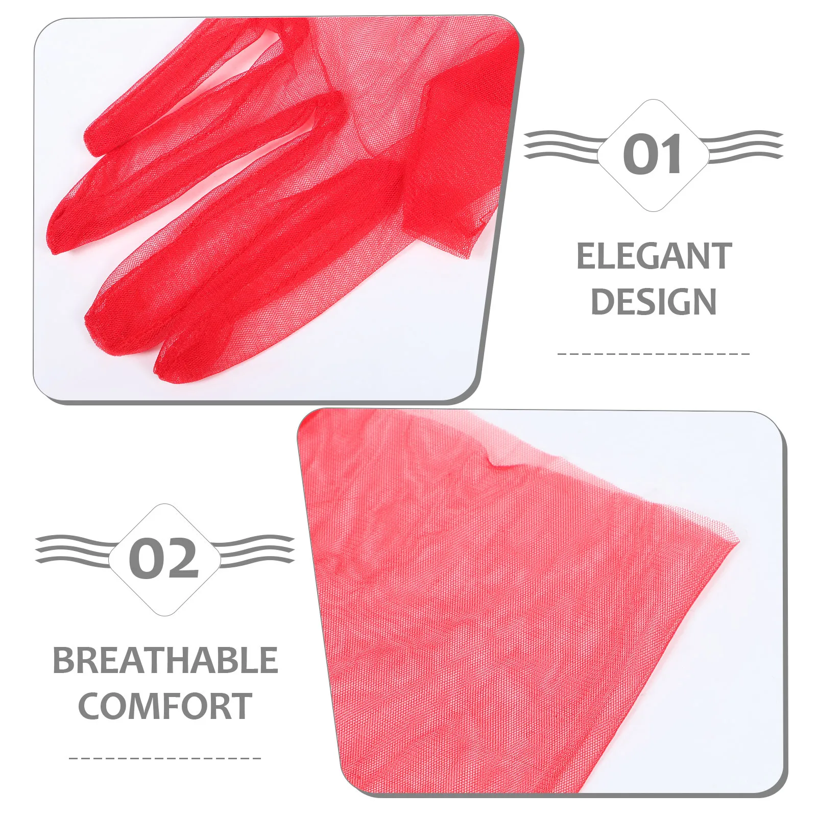 3 pares de guantes de tul para novia, mangas largas transparentes para boda, fiesta de té, disfraz de Halloween, cubiertas de brazo de malla, guantes de boda para mujer