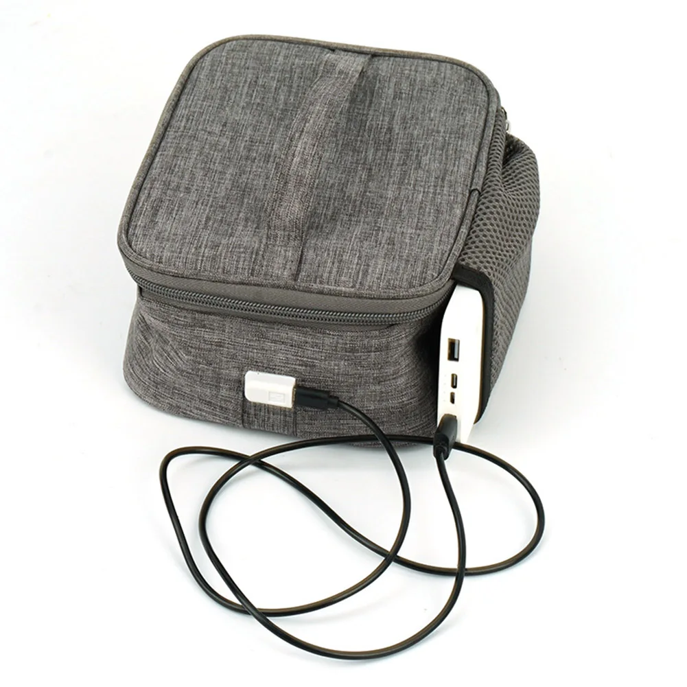 USB Electric Heating Lunch Bag Waterproof Heated Thermal Food Container Bags Outdoor Picnic Insulation Bags without Power Bank