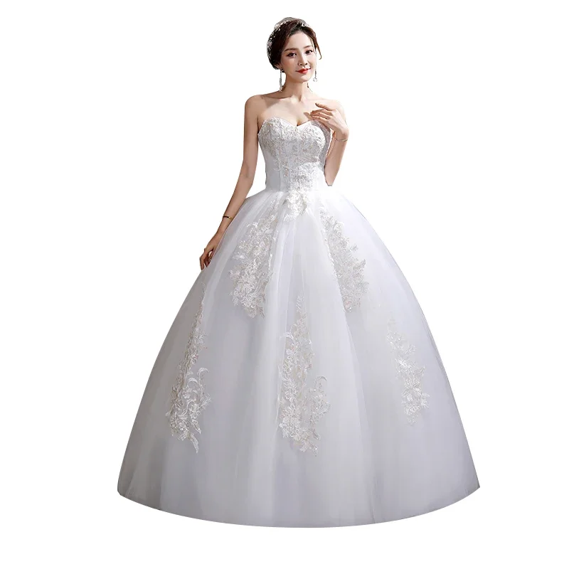 Customized Wedding Dresses for Women Bridal Dream Ball Gowns Lace Up Plus Size Wedding Dress Vestido De Novia Marriage Dress