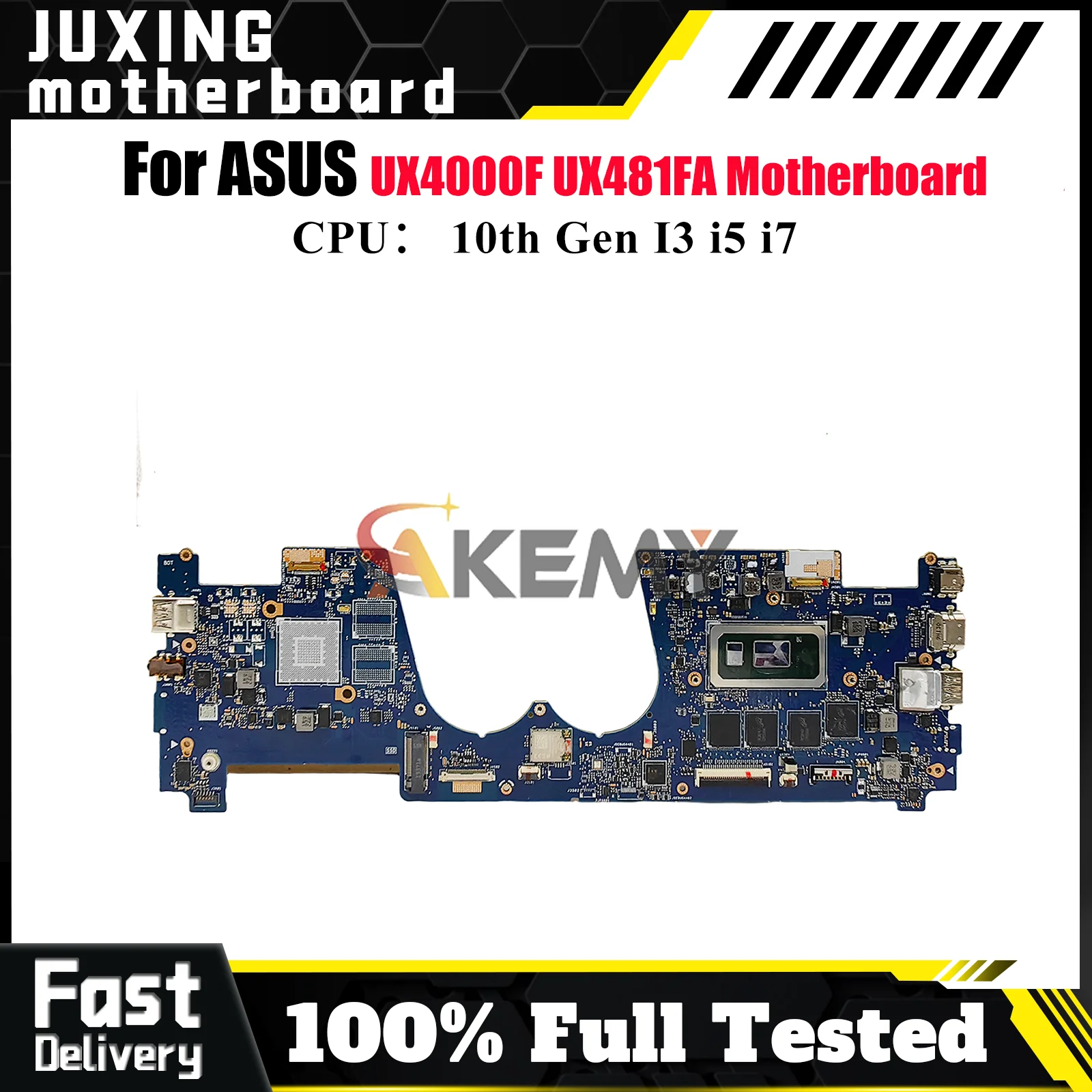 

UX481FA Laptop Motherboard For ASUS ZenBook Duo UX481FL UX481F UX4000F Mainboard 10th Gen I3 i5 i7 tests OK fast shipping stk