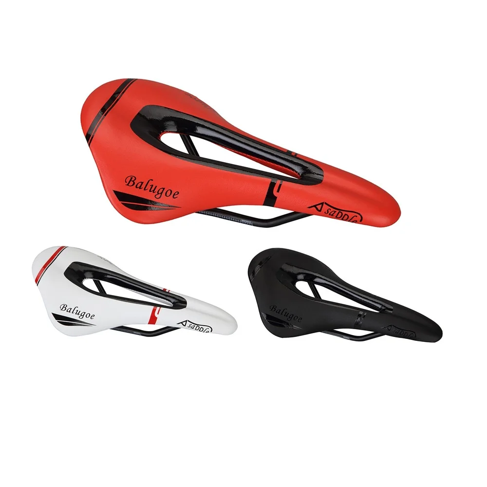 BALUGOE  Bicycle Saddle Seat MTB Road/Mountain Bike Cushion Black/White/Red