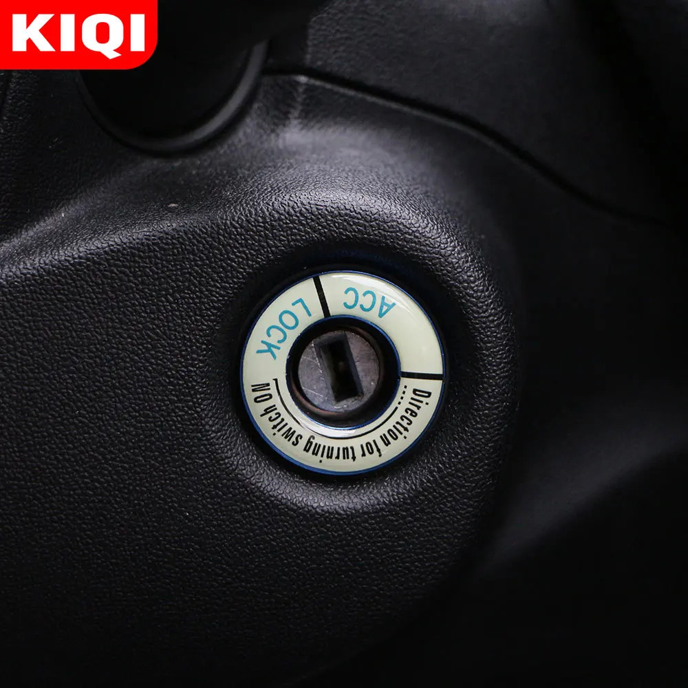 Car Ignition Key Ring Cover Decorative Trim Luminous Stickers for Peugeot 208 301 307 308 2008 3008 5008 Accessories Car-styling