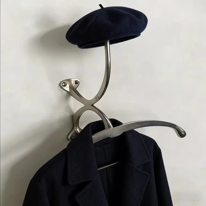 

Vintage Distressed Brass Coat Rack Antique Style Wall Hooks Multi-Functional Entryway Organizer for Hats Metal Robe Hanger